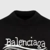 T-shirt Balenciaga disegnata a mano “Black” 641675TNVE71197