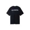 T-shirt Balenciaga disegnata a mano, vestibilità larga “Black” 641675TOVO51070