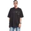 T-shirt Balenciaga disegnata a mano, vestibilità larga “Black” 641675TOVO51070