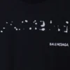 T-shirt Balenciaga disegnata a mano, vestibilità larga “Black” 641675TOVO51070