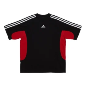 T-shirt Balenciaga x adidas, vestibilità media “Black Red” 712401TNVA61003