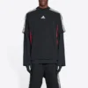 T-shirt Balenciaga x adidas, vestibilità media “Black Red” 712401TNVA61003