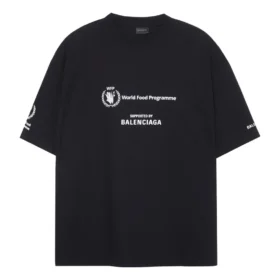 T-shirt Balenciaga x WFP, vestibilità media “Black” 612966TMVL21070