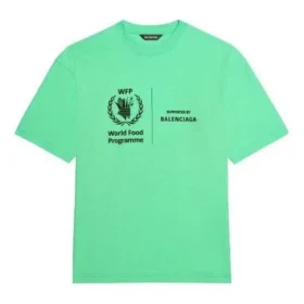T-shirt Balenciaga x WFP, vestibilità media “Green” 612966THV844162