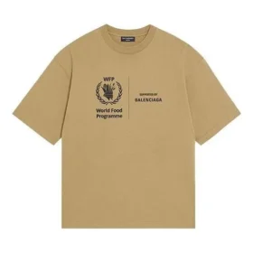 T-shirt Balenciaga x WFP, vestibilità media, “Khaki” 612966THV849605
