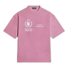 T-shirt Balenciaga x WFP, vestibilità media “Pink” 612966THV845621