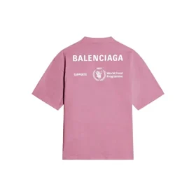 T-shirt Balenciaga x WFP, vestibilità media “Pink” 612966THV845621