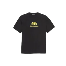 T-shirt BB Regular Fit in tessuto intrecciato “Nero” 578139TEV481361