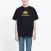 T-shirt BB Regular Fit in tessuto intrecciato “Nero” 578139TEV481361
