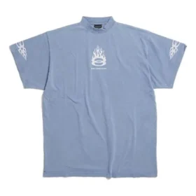 T-shirt Burning Unity Oversized “Light Blue” 787349TQVW74164