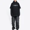 T-shirt con cappuccio a maniche lunghe Slime “Nera” 681029TLVF11069