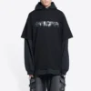 T-shirt con cappuccio a maniche lunghe Slime “Nera” 681029TLVF11069