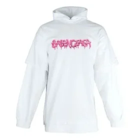 T-shirt con cappuccio a maniche lunghe Slime “White Bubblegum” 681029TLVF10901