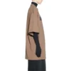 T-shirt con cappuccio, vestibilità squadrata “Tan” 651795TNVL17761