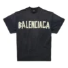 T-shirt con doppio davanti “Washed Black” 791615TQVQ61021