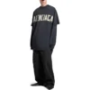 T-shirt con doppio davanti “Washed Black” 791615TQVQ61021