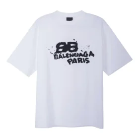 T-shirt con icona BB Icon disegnata a mano, vestibilità media “Bianco Nero” 612966TNVN49040