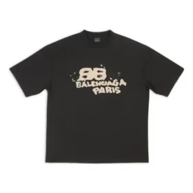 T-shirt con icona BB Icon disegnata a mano, vestibilità media “Black” 612966TNVN41059