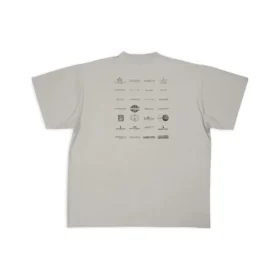 T-shirt con loghi d’archivio oversize “Grigio chiaro” 712398TNVQ71342