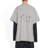 T-shirt con loghi d’archivio oversize “Grigio chiaro” 712398TNVQ71342