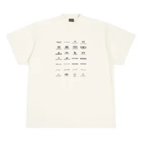 T-shirt con loghi d’archivio Oversized “White” 712398TNVQ79784