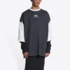 T-shirt con logo a maniche 3/4 “Washed Black Heather Grey” 699190TMVC81208