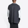 T-shirt con logo a maniche 3/4 “Washed Black Heather Grey” 699190TMVC81208