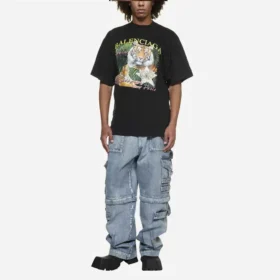 T-shirt con logo “Anno della Tigre” “Nera” 681314TLVH21000