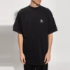 T-shirt con logo B in stile sportivo, vestibilità squadrata “Black” 681045TLVN11070