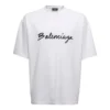 T-shirt con logo in script “Bianco/Nero” 612966TMVB49040