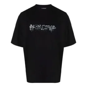 T-shirt con logo Slime, vestibilità media “Black” 612966TLVF11069