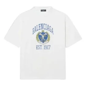 T-shirt con logo Varsity, vestibilità media “Bianco” 612966TLV891375