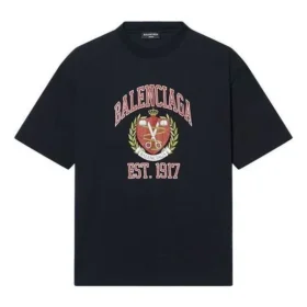 T-shirt con logo Varsity, vestibilità media “Black” 612966TLV891076