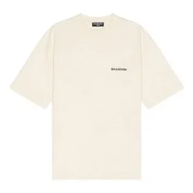 T-shirt con logo, vestibilità media “Beige” 612966TMVF49069