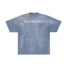 T-shirt con scollo a V, vestibilità media “Blue White” 764235TPVK14313