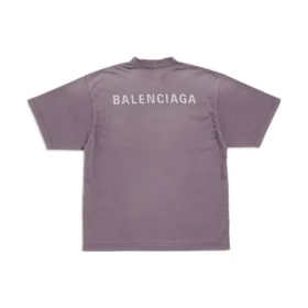 T-shirt con scollo rotondo, vestibilità media “Viola Grigio” 764235TPVK15500