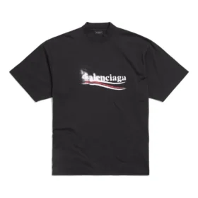 T-shirt con stencil politico “Black White” 764235TQVI51569