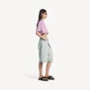 T-shirt corta da donna 520 stickers in rosa antico/bianco