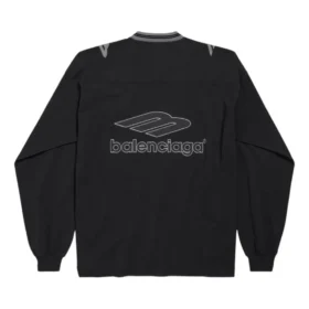 T-shirt da calcio a maniche lunghe con scollo a V 3B “Nero antracite” 857085TTVQ61066