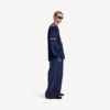 T-shirt da calcio da uomo 3b a maniche lunghe con scollo a V in blu navy scuro/rosso T-shirt da calcio da uomo 3b a maniche lunghe con scollo a V in blu navy scuro/rosso
