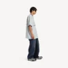 T-shirt da calcio da uomo 3b con scollo a V, oversize, grigia/bianca T-shirt da calcio da uomo 3b con scollo a V, oversize, grigia/bianca