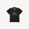 T-shirt da calcio da uomo 3b con scollo a V oversize in nero/antracite T-shirt da calcio da uomo 3b con scollo a V oversize in nero/antracite