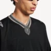 T-shirt da calcio da uomo 3b con scollo a V oversize in nero/antracite T-shirt da calcio da uomo 3b con scollo a V oversize in nero/antracite