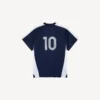T-shirt da calcio da uomo oversize in blu navy