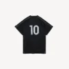 T-shirt da calcio da uomo oversize nera T-shirt da calcio da uomo oversize nera