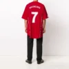 T-shirt da calcio oversize “Red White” 641666TJV056540