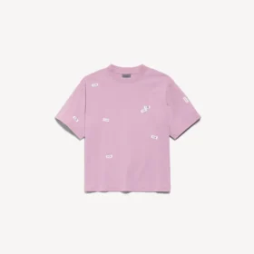 T-shirt da donna 520 stickers con vestibilità media in rosa antico/bianco