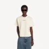 T-shirt da donna Balenciaga con motivo sul retro, vestibilità media, color crema