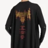 T-shirt da donna Balenciaga Sacra Cœur con strascico, nera T-shirt da donna Balenciaga Sacra Cœur con strascico, nera