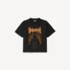 T-shirt da donna Balenciaga Sacra Cœur, vestibilità media, in nero T-shirt da donna Balenciaga Sacra Cœur, vestibilità media, in nero